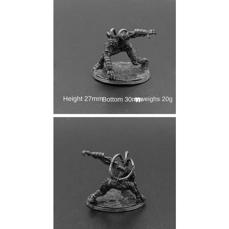 Mô Hình Lính Cyberpunk Bằng Đồng Trắng Phong Cách Retro