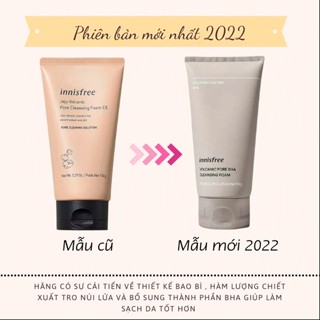Sữa Rửa Mặt Làm Sạch Sâu Chiết Xuất Tro Núi Lửa Innisfree Jeju Volcanic BHA Pore Cleansing Foam