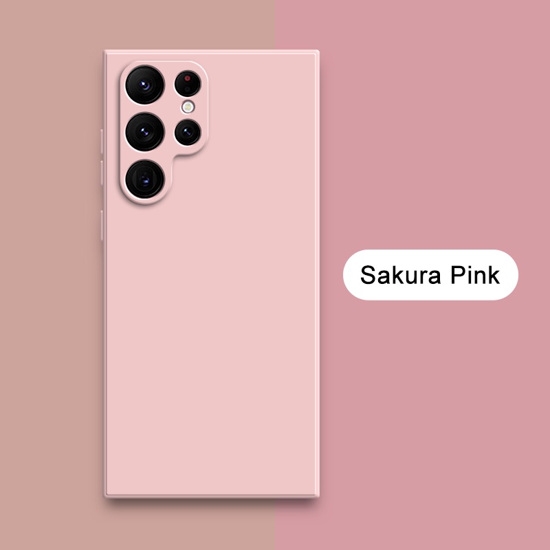 Ốp Điện Thoại Silicon Mềm Màu Kẹo Hình Vuông Cho Samsung Galaxy S23 Ultra A04 A04s S23+ A14 5G