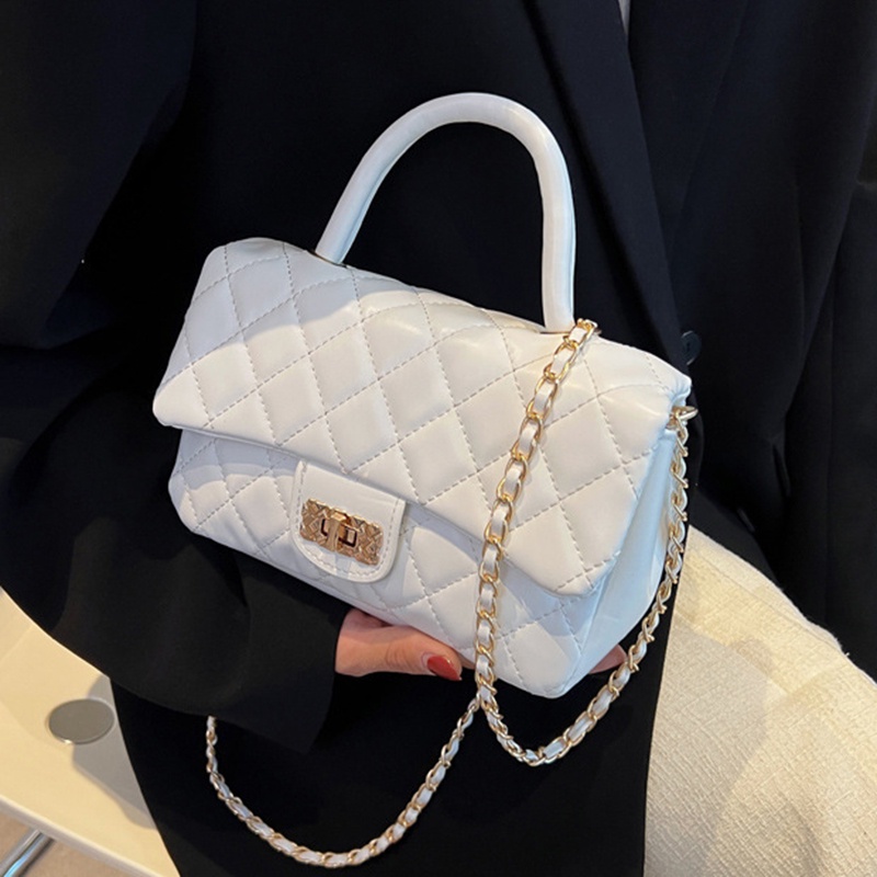 Ielgy Túi Đeo Chéo Thêu Chỉ Hình Thoi Chất Lượng Cao Cho Nữ