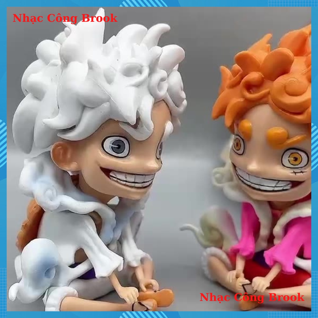 Mô hình Luffy gear 5 chibi cao 12cm - mô hình onepiece chibi luffy nika siêu dễ thương trang trí phòng học anime