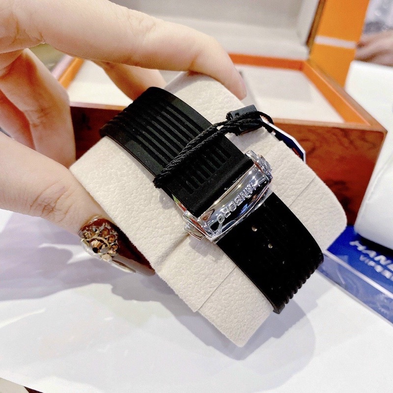 0-8 Đồng hồ Đôi Nam Nữ Hanboro Huboler chính hãng 42mm - 36mm máy Automatic Japan, viền full đá cao cấp