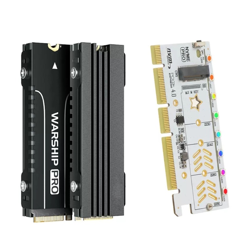 Bộ Chuyển Đổi M 2 NVME SSD Sang PCIe 4 0 x16 Và Bộ Tản Nhiệt