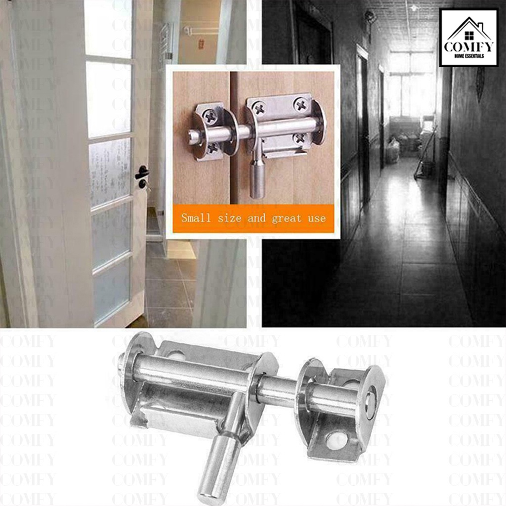 Bộ Then Chốt Cửa Toilet Bằng Thép Không Gỉ Hình Chữ T Tiện Dụng