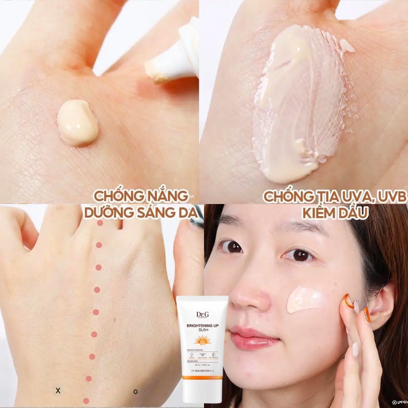 Kem chống nắng Dr.G Green Mild Up Sun+ 50ml , Brightening Up Sun+ 50ml , Medi UV Sun+ 50ml , Nice Birdie