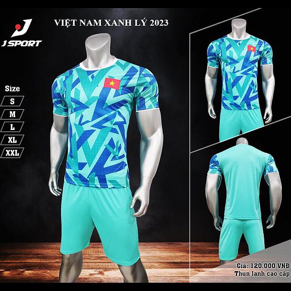 Bộ Áo quần đá bóng tuyển Việt Nam Xanh Lý 2023 JUSTPLAY