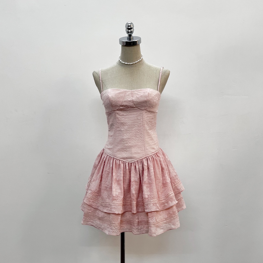 Đầm nữ hai dây thiết kế form xòe hai tầng HONI DRESS - GOÛT DE JUN
