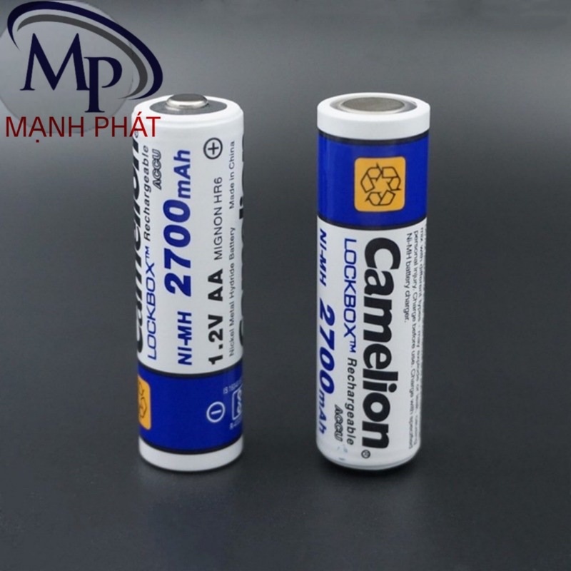 Pin sạc AA  camelion 2700 - AAA  camelion 1100 hàng loại 1