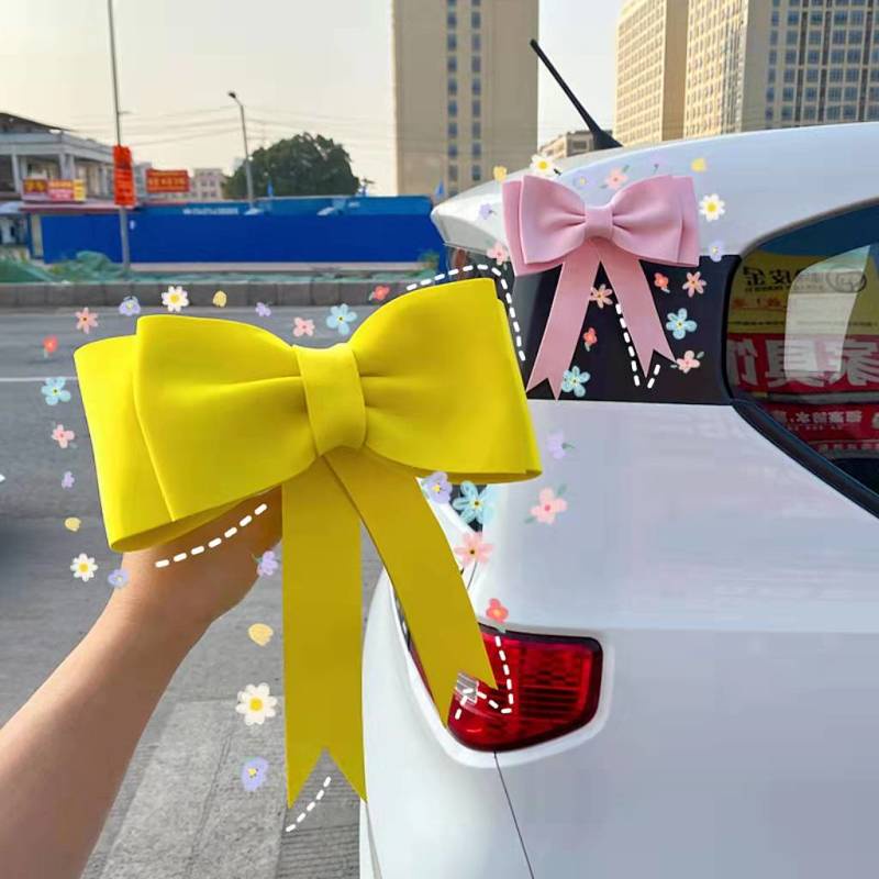 Wuling Confero Mini Interior Decoration Modification Chinese Style Macaron Body Bow Bumper Stickers Car Decoration Accessories nug7
