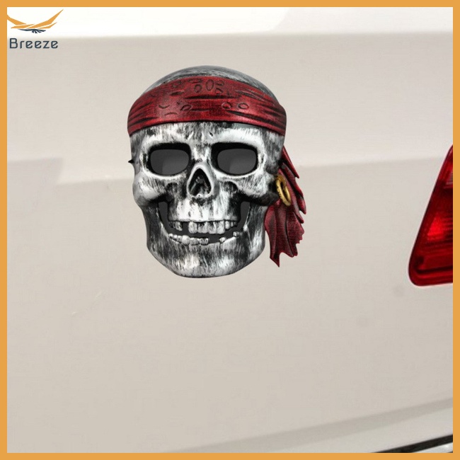 Miếng Dán Trang Trí Xe Hơi Hình Đầu Lâu Kinh Dị Thời Trang R673