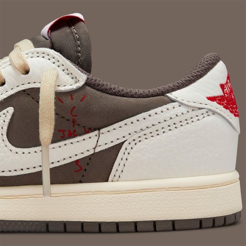 Giày Thể Thao Sneaker Air Jordan Travis Scott Reverse Mocha Low Da Nubuck | Tặng Kèm Bộ Quà Tặng