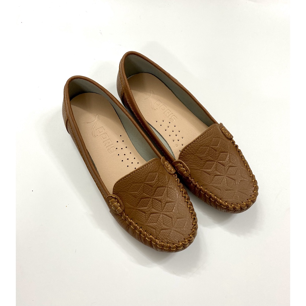 Giày mọi ngôi sao đế bệt da thật  3cm DR013 - SIZE CHUẨN- CÓ BẢO HÀNH.