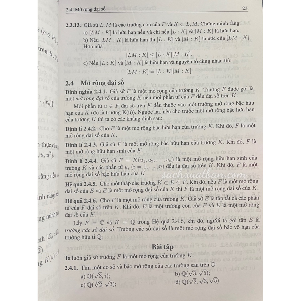 Sách Bài Tập Lí Thuyết Galois