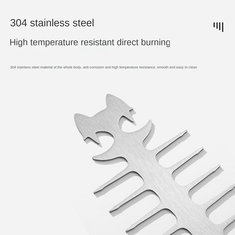 1 Xiên Nướng BBQ Hình Xương Cá Có Thể Tái Sử Dụng