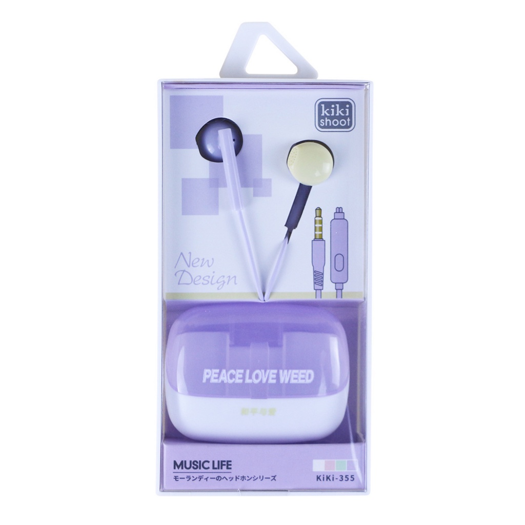 Tai Nghe Nhét Tai Có Dây 3.5mm HD Họa Tiết Hoa Hướng Dương Hoạt Hình Cho Bé