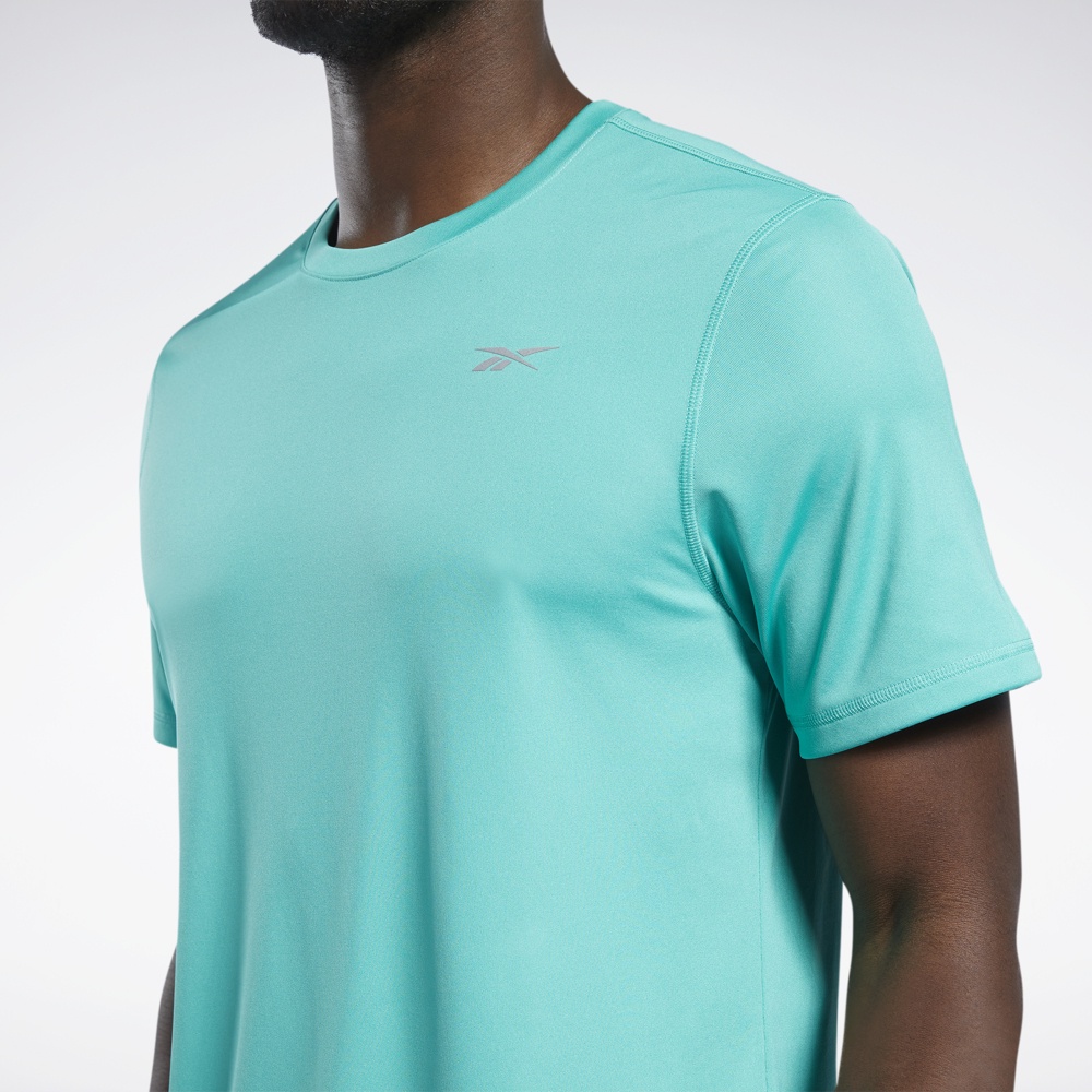 Reebok RUNNING Áo thun Tập luyện Nam Essentials Basic Ss Tee Màu xanh teal GS6669