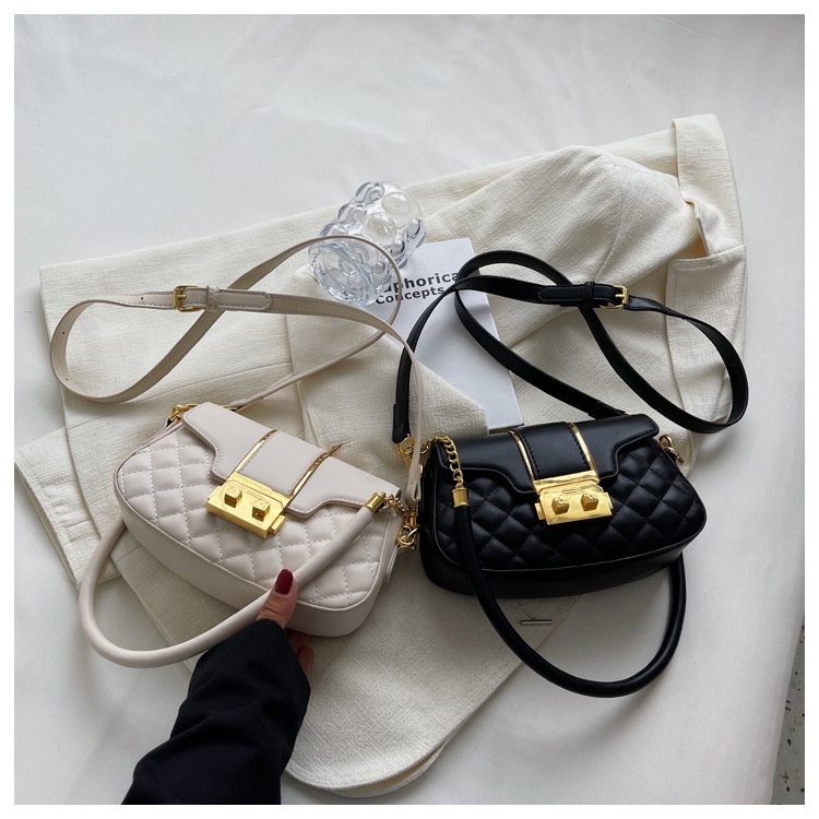 Túi xách nữ Quảng Châu đeo vai, đeo chéo khóa bấm phong cách trẻ trung