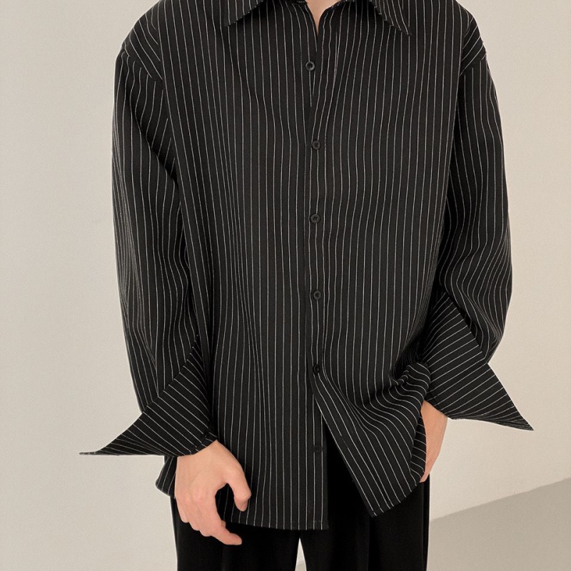 Áo Sơ Mi Tay Dài Kẻ Sọc Phong Cách Hàn Quốc Thời Trang Mùa Xuân Mới 2023 Cho Nam