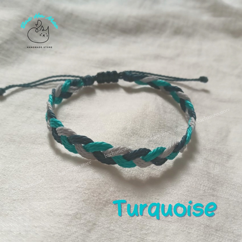 Vòng tay waterproof tone XANH NGỌC - Bachameo.Store