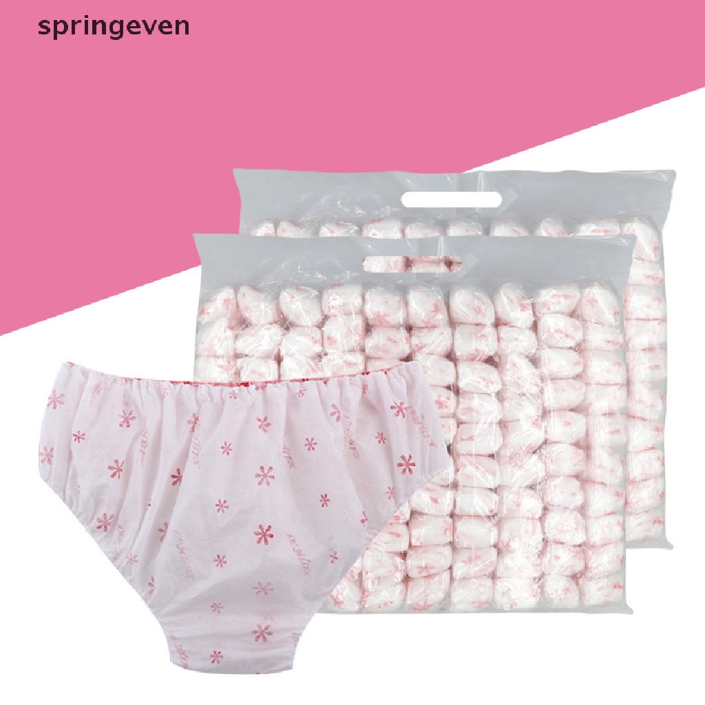 Set 10 Quần Lót Cotton Không Dệt Dùng Một Lần Cho Phụ Nữ Sau Sinh
