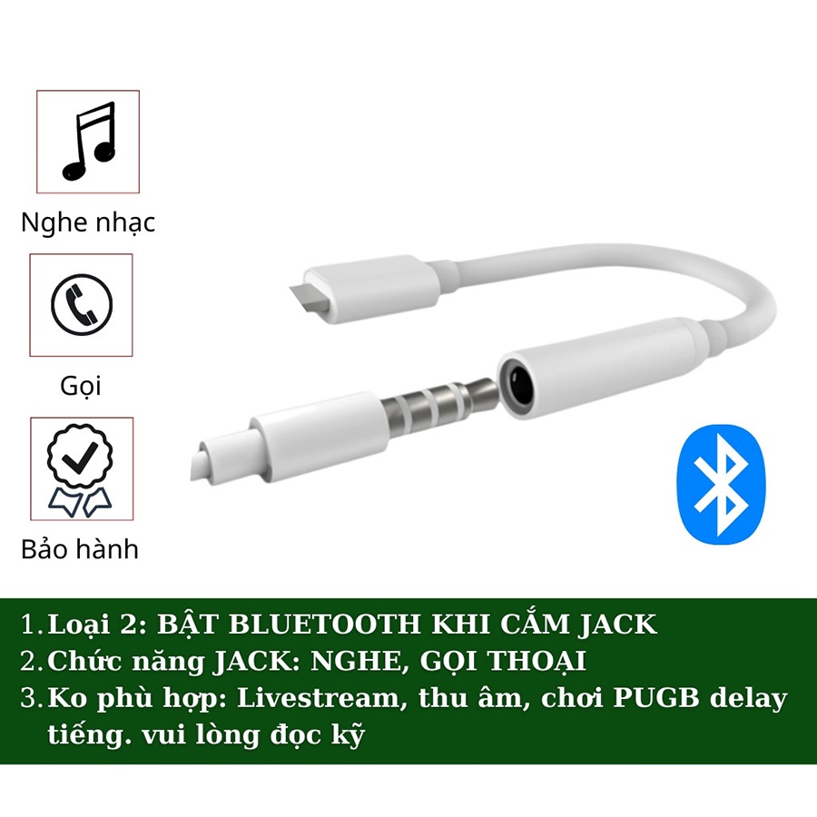 Cáp chuyển đổi tai nghe sang chân tròn 3.5 mm có hỗ trợ mic đàm thoại-Dây Zắc,giắc,Jack
