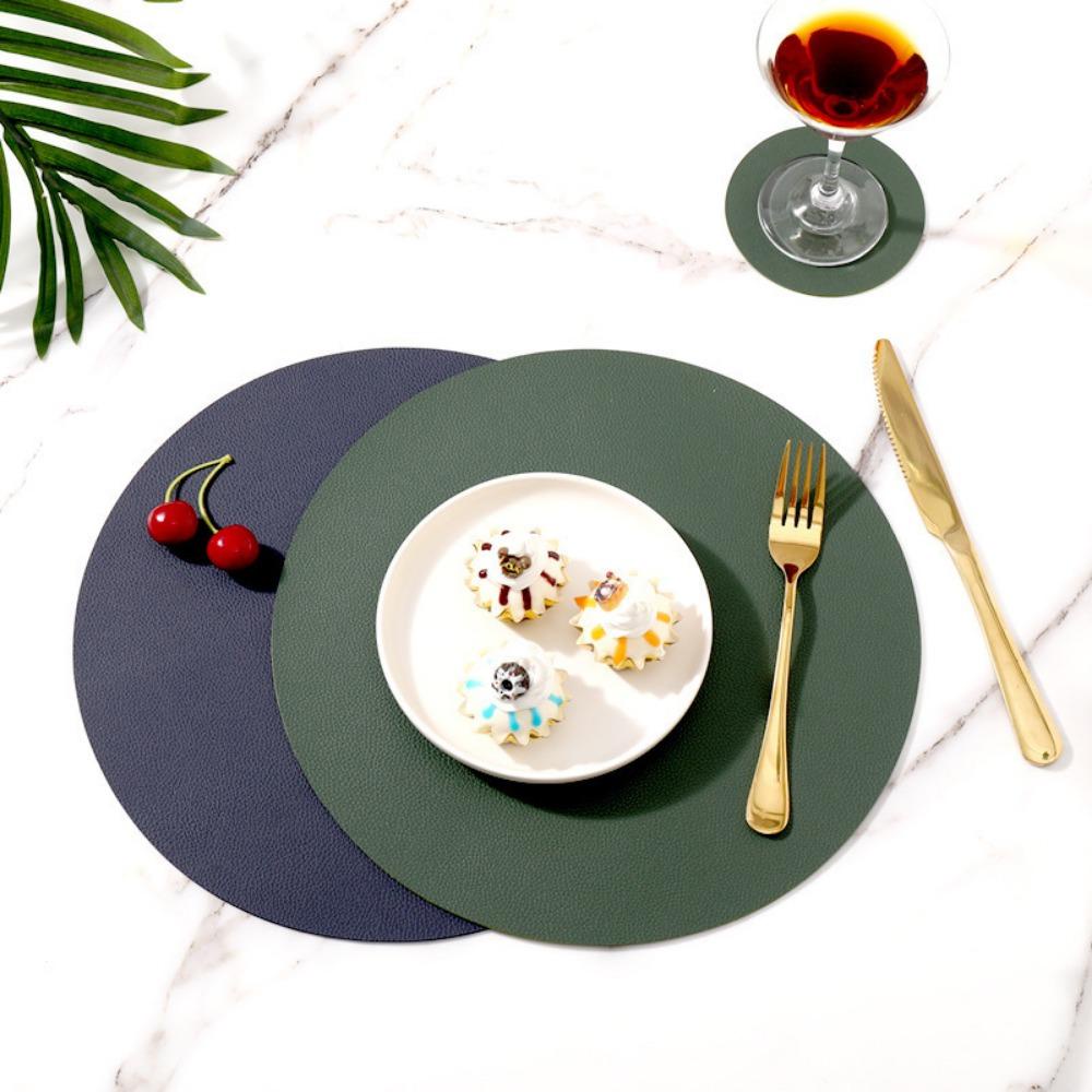 Aaron1 Tấm Lót Cốc Bằng PU 33CM Chống Thấm Nước / Dầu Cho Nhà Bếp