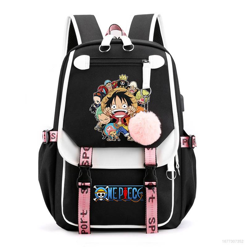 Balo Cỡ Lớn Thoáng Khí Chống Thấm Nước In Hình One Piece Thời Trang Unisex