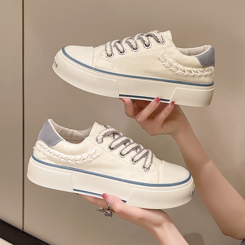Giày Thể Thao canvas Thoáng Khí Trẻ Trung Cho Nữ