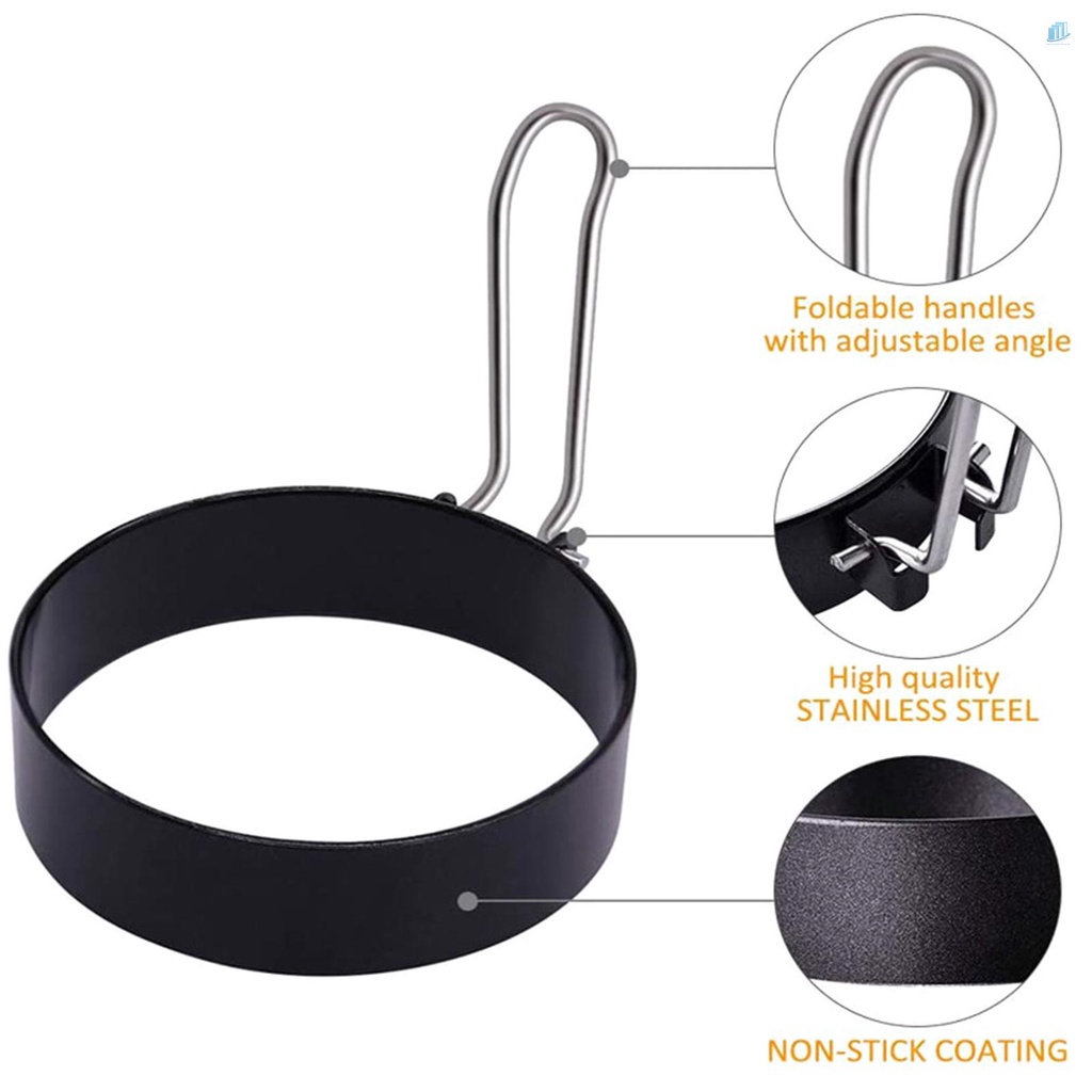 Khuôn Làm Trứng Chiên Hình Tròn Bằng Thép Không Gỉ Không Dính Tiện Dụng Cho Nhà Bếp (s2mwvn)