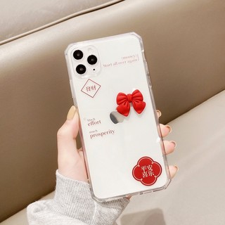 Ốp lưng iphone gắn nơ màu đỏ | candylab.official