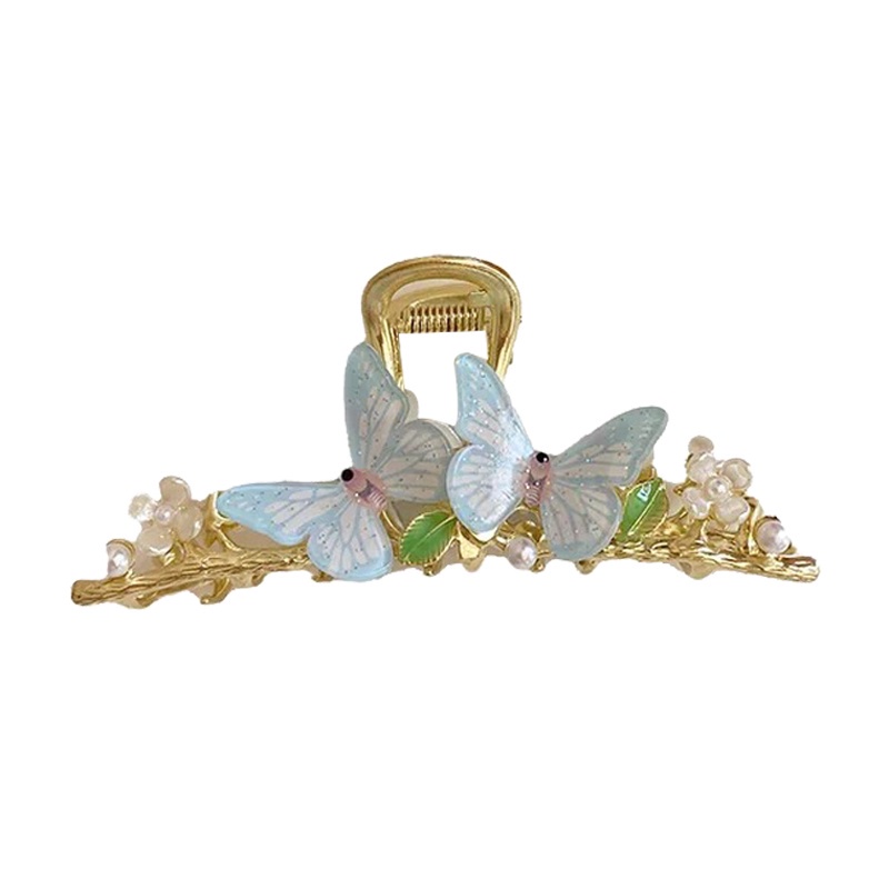 Kẹp Tóc Hình Bướm Đính Ngọc Trai Phong Cách Hàn Quốc Cho Nữ