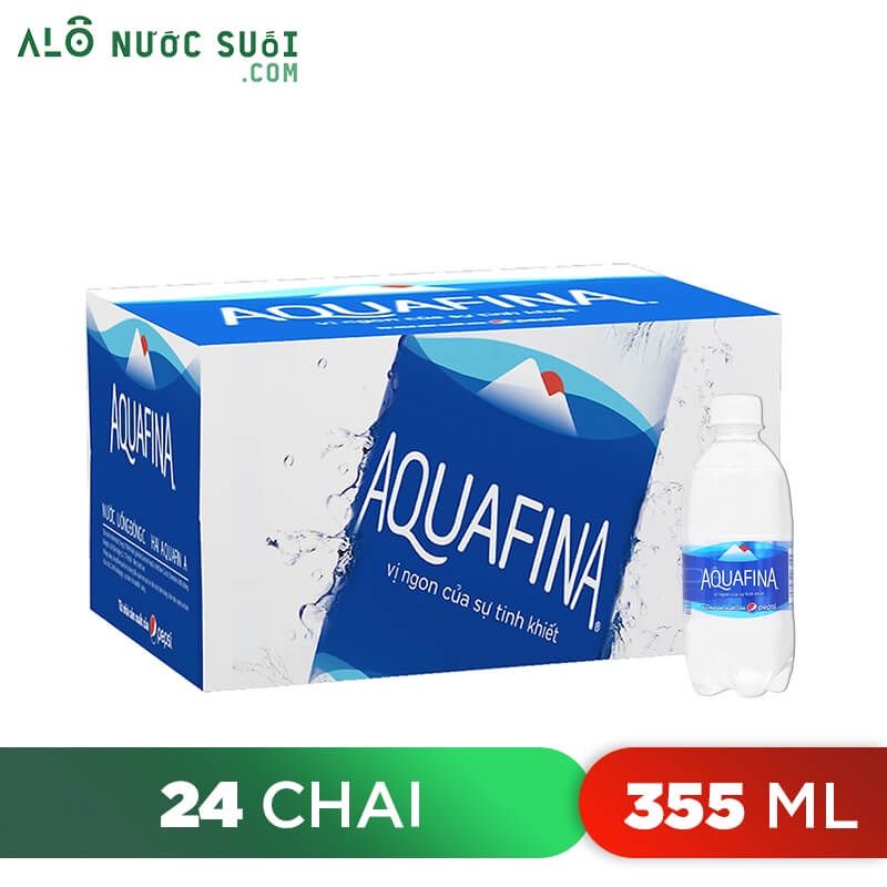 Thùng nước suối tinh khiết Aquafina 355ml (24 Chai)