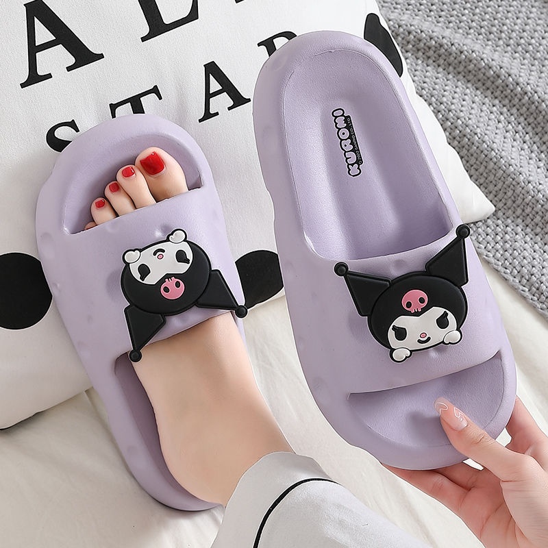 Dép Đi Trong Nhà Tắm Chống Trượt Phong Cách Kuromi Dễ Thương Dành Cho Bạn Gái