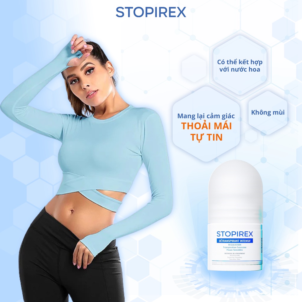 Lăn khử mùi và ngăn tiết mồ hôi không vàng nách áo STOPIREX Transpiration Excessive Dr Chubby