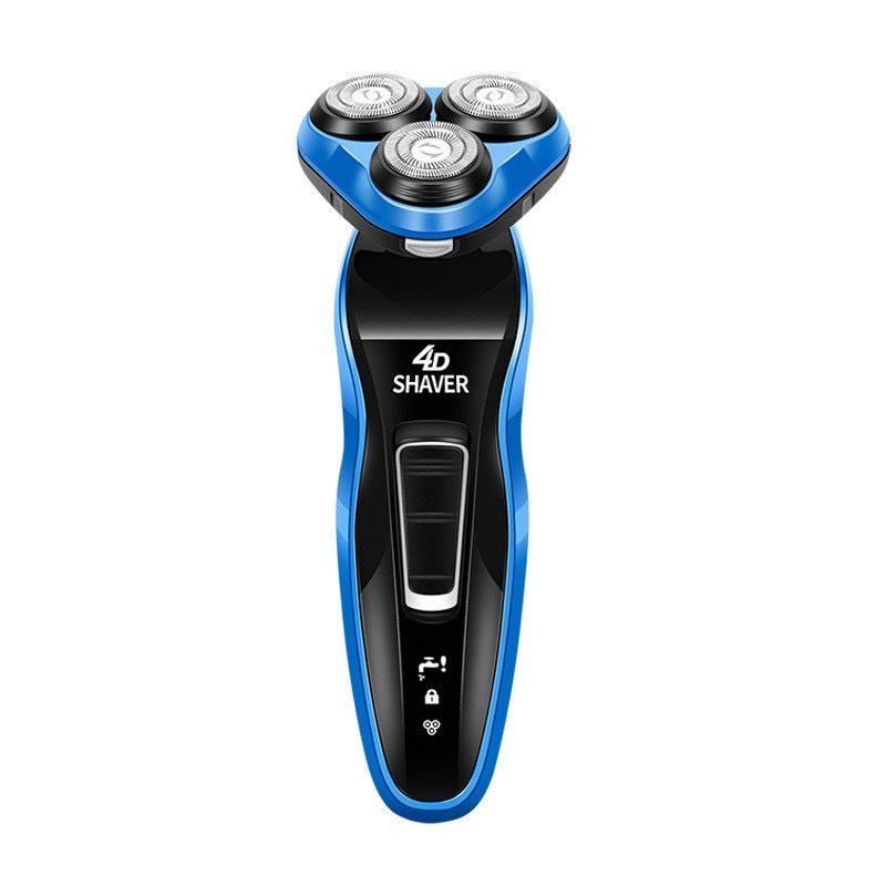 Máy Cạo Râu 4D SHAVER Lưỡi Cạo Bằng Thép Cao Cấp. Dao Có Đầu Tỉa Mũi Và Tông Đơ. Máy Có Chống Nước