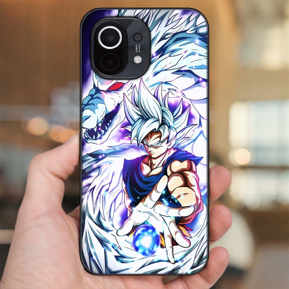 Ốp lưng Xiaomi Mi 11 viền đen in hình Son Goku Dragon Ball Super Saiyan