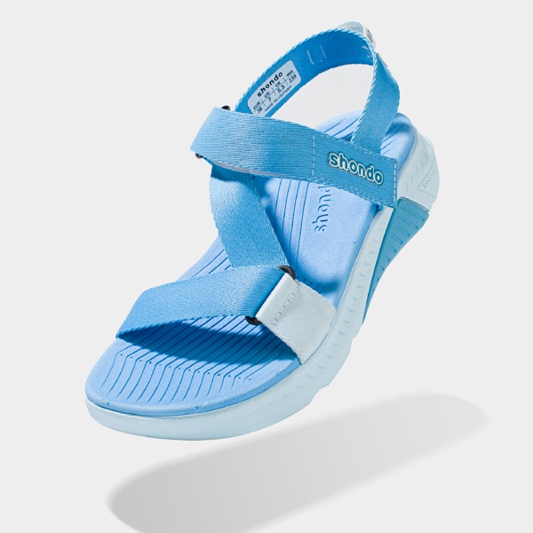 SHONDO | Giày Sandals Shondo F7 Racing nam nữ xanh dương xanh da trời F7R3033
