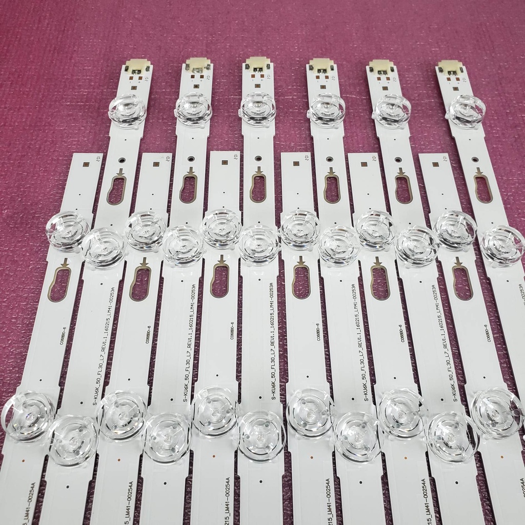 Bộ Led Tivi SAMSUNG 50KU6000, bộ Led nền 12 thanh bóng vuông