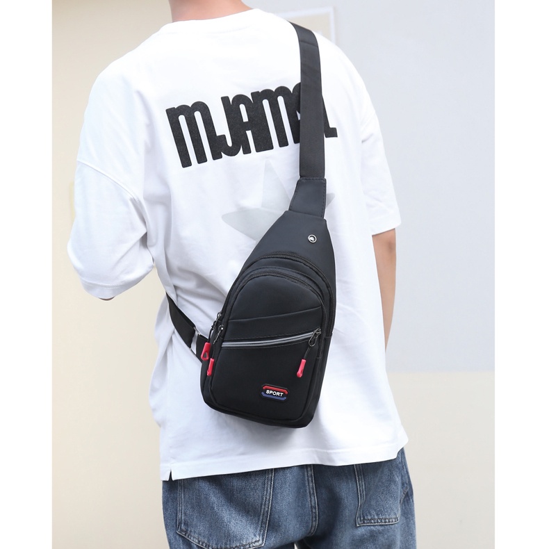 Túi Đeo Chéo Ngực Chống Thấm Nước Thời Trang Cá Tính Cho Nam