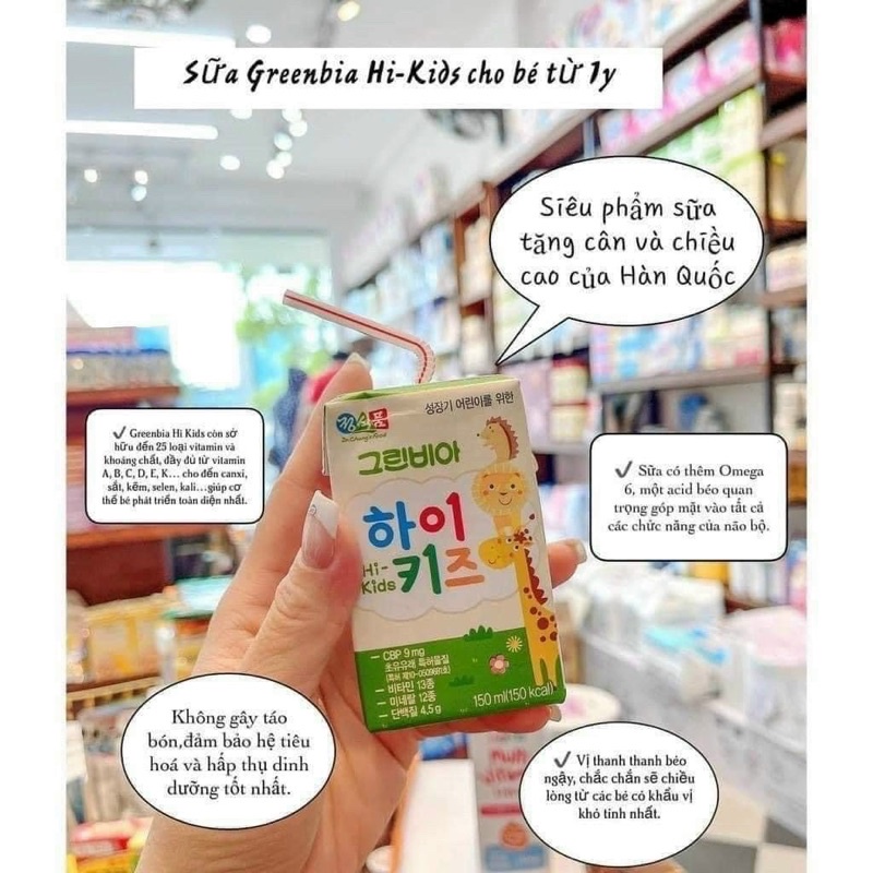 Sữa Greenbia Kids more 150ml  - Tăng chiều cao, cân nặng cho trẻ