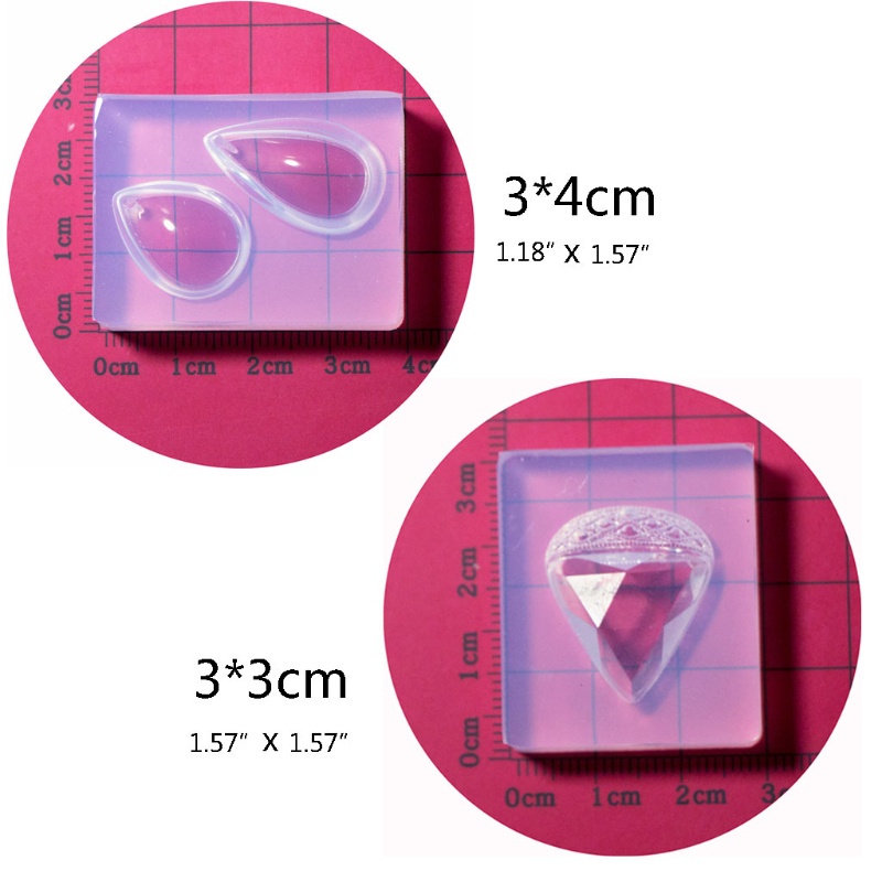 Khuôn nhựa silicon hình giọt nước làm mặt trang sức bằng resin epoxy tráng gương sáng bóng