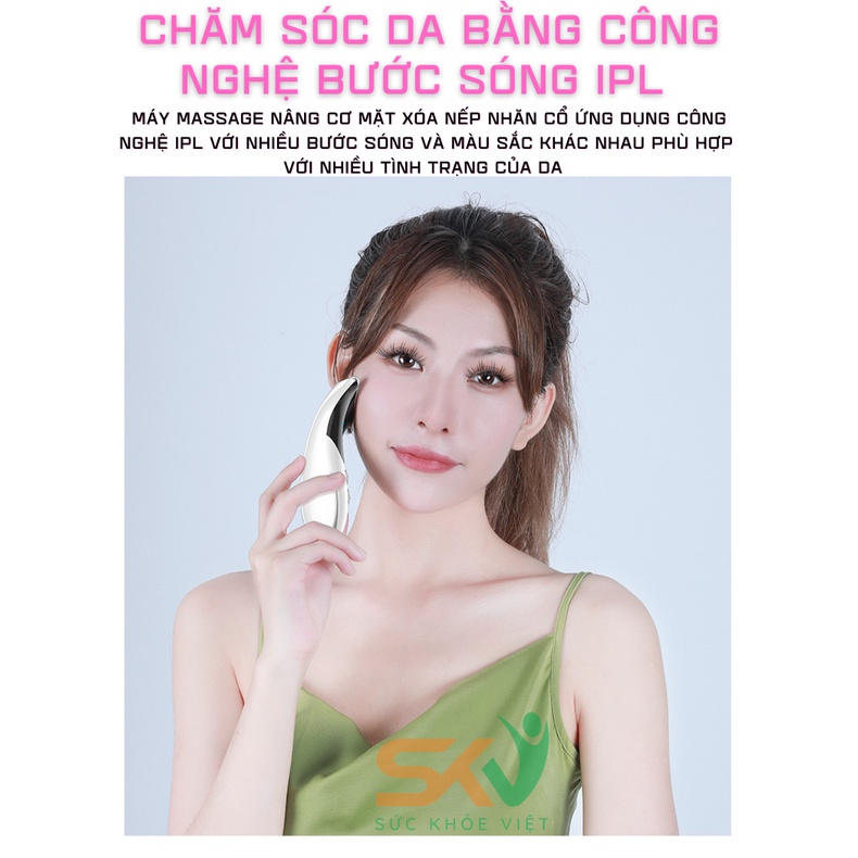 Máy nâng cơ mặt SKV-255, massage rung cơ mặt, làm chậm quá trình lão hóa, thu nhỏ lỗ chân lông, chất liệu an toàn cho da