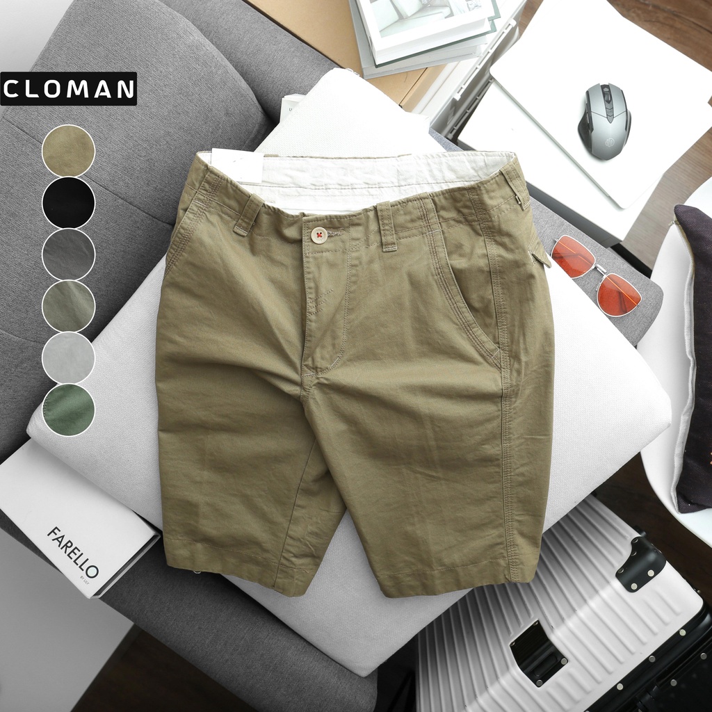 Quần short kaki nam Bigsize 48-90kg PAMAN dáng basic cạp dây kéo vải mềm mịn rộng rãi cao cấp chất lượng 003QN