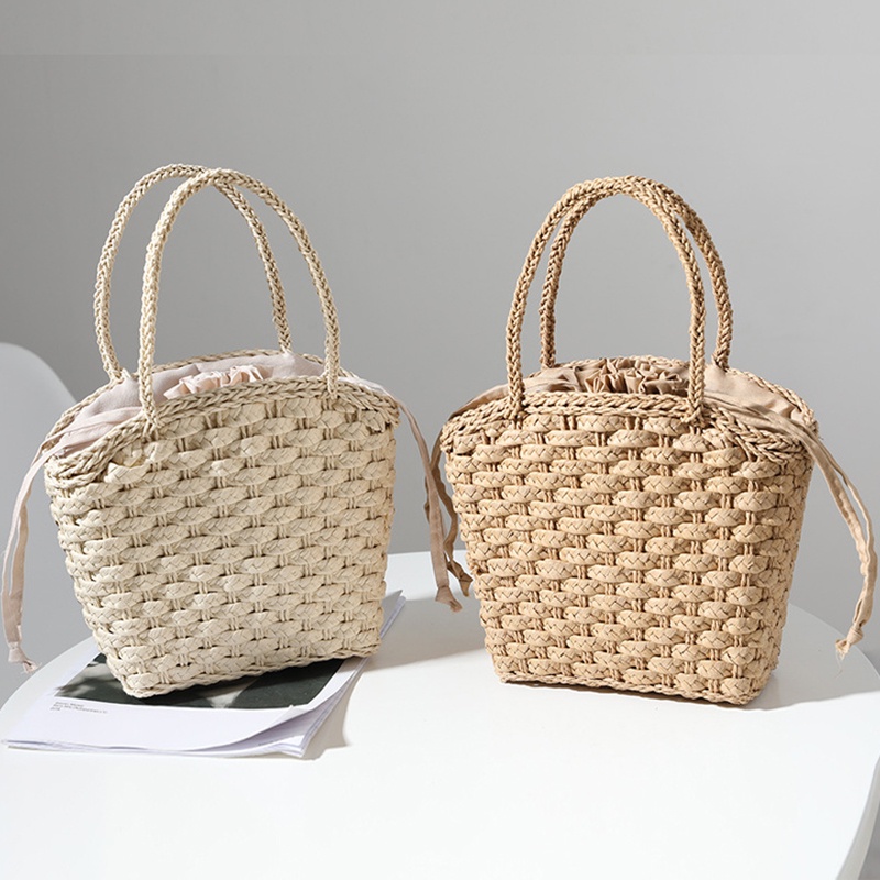 Túi Xách Đan Lát Kiểu Dáng Đơn Giản Hợp Thời Trang Cho Nữ