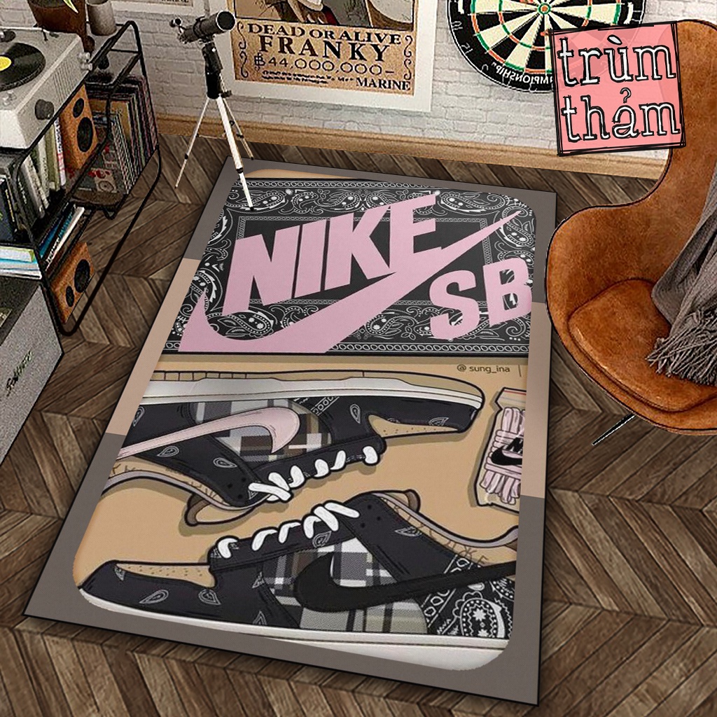 Thảm Trang Trí Jmcase Nik3 Sb Sneaker Giày Thể Thao Vintage Logo X Decor Phòng Ngủ Phòng Khách Văn Phòng