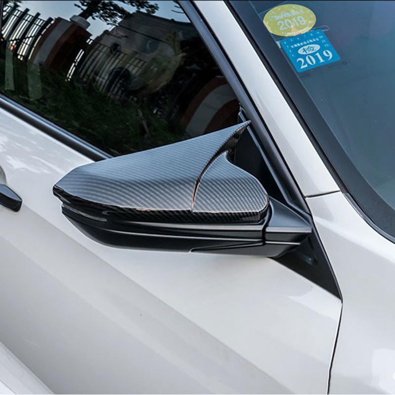 Ốp Gương Chiếu Hậu Bằng Sợi Carbon Cao Cấp Cho Xe Hơi Honda Civic 2016-2020