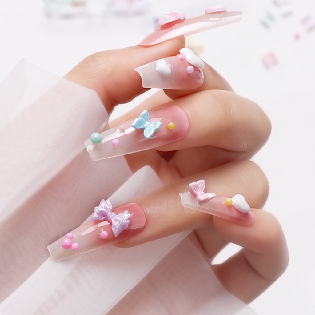 1 Hộp Kim Tuyến Thắt Nơ Làm Móng Nghệ Thuật Không Rơi Không Phai Màu DIY