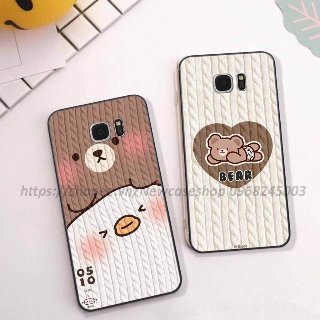 Ốp lưng Samsung S6 / S6 EDGE-Plus / S7 / S7 EDGE in hình họa tiết len Bear Cute