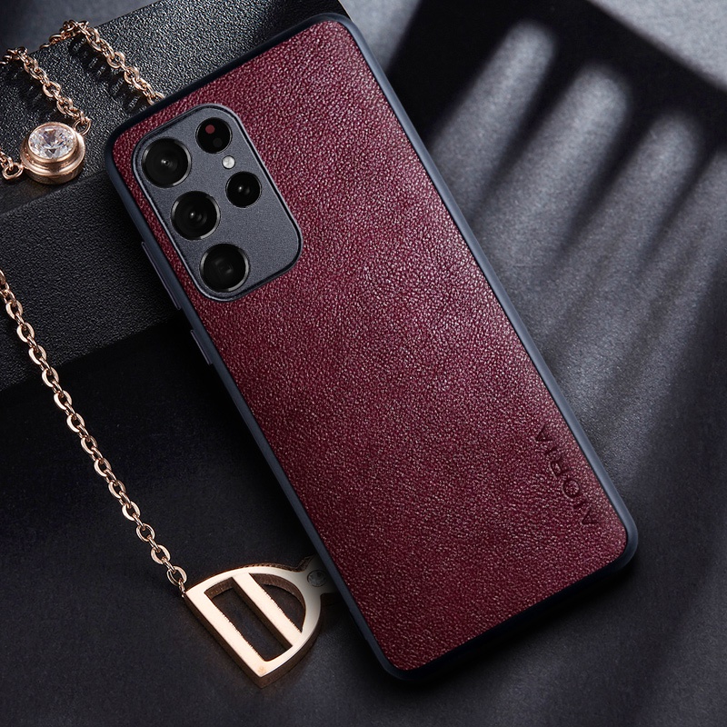 Ốp Bao Da Điện Thoại pu Phong Cách retro Cho samsung galaxy s23 ultra plus 5g galaxy s23 ultra Ốp