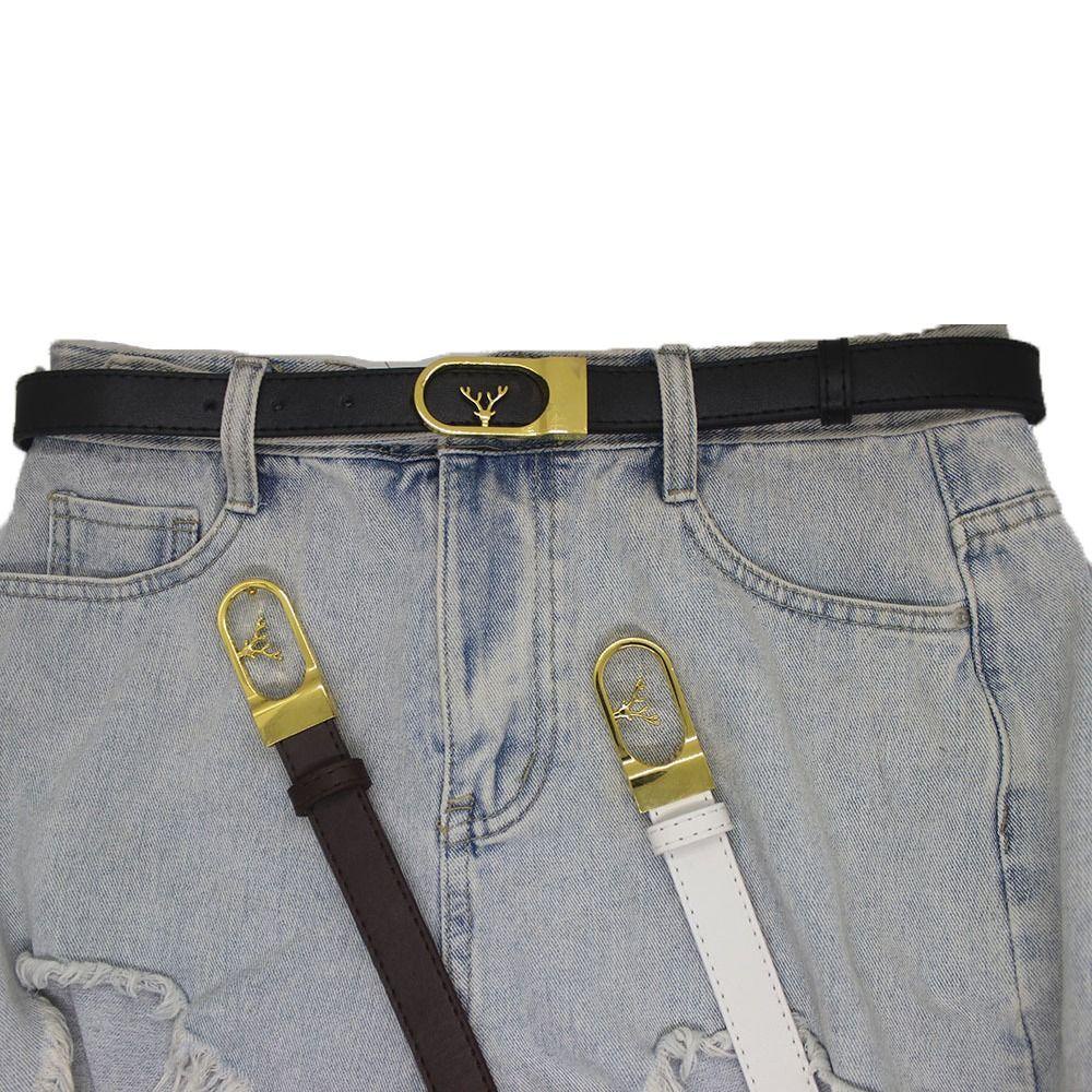 Thắt Lưng Da PU Mỏng Phong Cách Punk Cổ Điển Thời Trang Cho Nữ